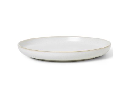Dessertallrik SEKKI 18,5 cm, kräm, stengods, fast LIVING