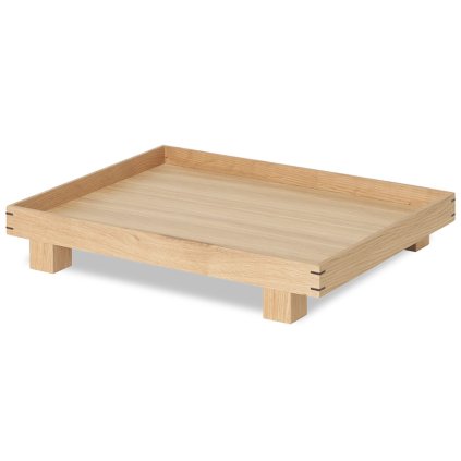 Serveringsbricka BON 36 x 28 cm, naturlig, trä, fast LIVING