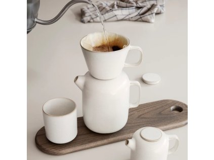 Kaffekanna SEKKI 1 l, kräm, stengods, ferm LIVING