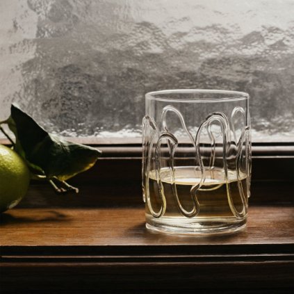 Vattenglas DOODLE 350 ml, set i 2 delar, ljust, glas1, ferm LIVING