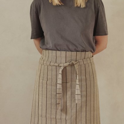 Förkläde ITO 72 x 86 cm, mörk sand, bomull, fast LIVING