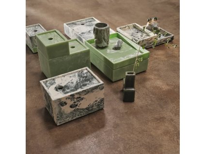 Förvaringsbehållare MIST 10 x 7,5 cm, mentol, harts, fast LIVING