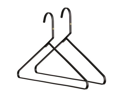 Klädhängare VALET 42 cm, set i 2 delar, svart, stål, Umage