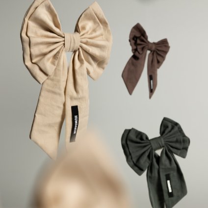 Juldekoration BOW TIE, brun, bomull, Humdakin