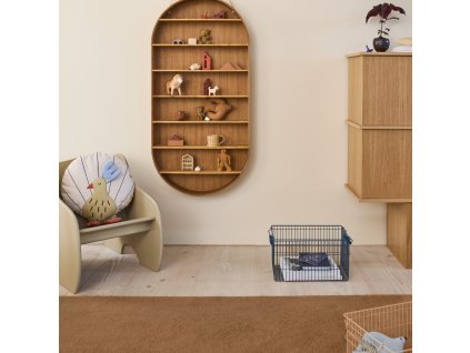 Förvaringskorg CALA 36 cm, set i 2 delar, mörk blå, järn, fast LIVING