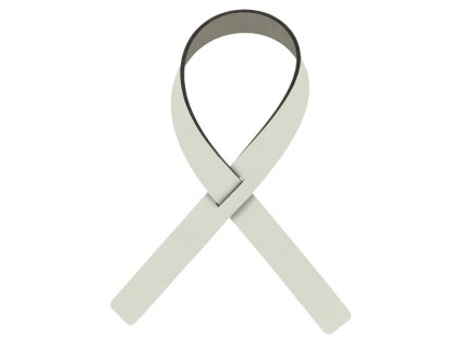 Servettring FOLD NUPO 30 cm, set i 4 delar, linne / mörkt grå, läder, LIND DNA