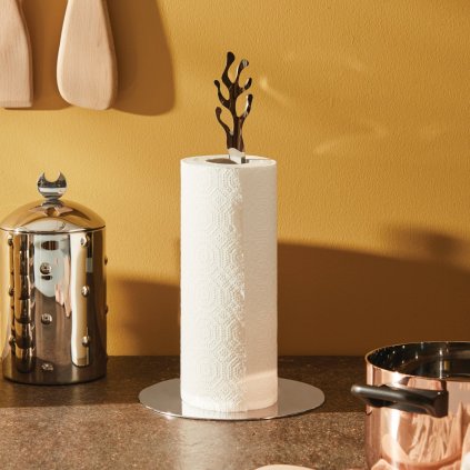 Pappershanddukshållare MEDITERRANEO 33 cm, silver, rostfritt stål, Alessi