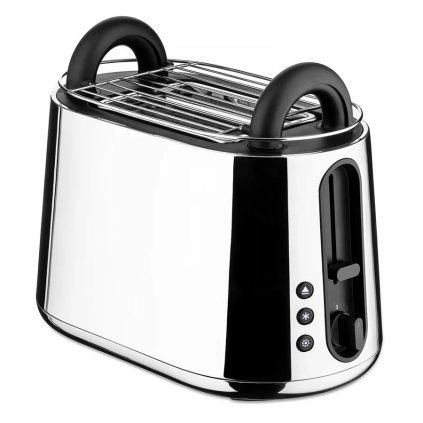 Bullvärmare TORU, silver / svart, rostfritt stål, Alessi
