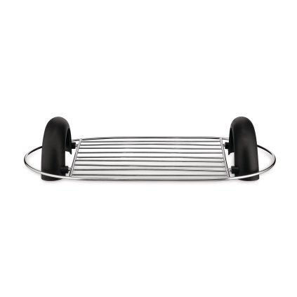 Bullvärmare TORU, silver / svart, rostfritt stål, Alessi