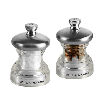 Salt- och pepparkvarnset BUTTON 6,5 cm, set i 2 delar, akryl, Cole & Mason