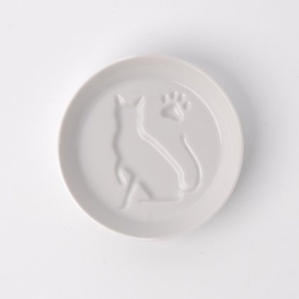 Såsskål CAT, vit, keramik, MIJ