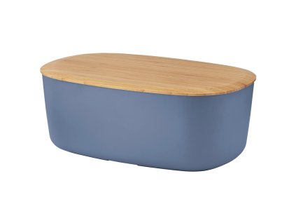 Brödburk BOX-IT 34 cm, mörk blå, plast / bambu, RIG-TIG