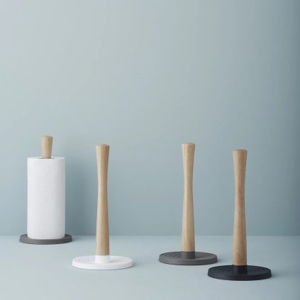 Pappershanddukshållare ROLL-IT 30 cm, vit, plast / trä, RIG-TIG