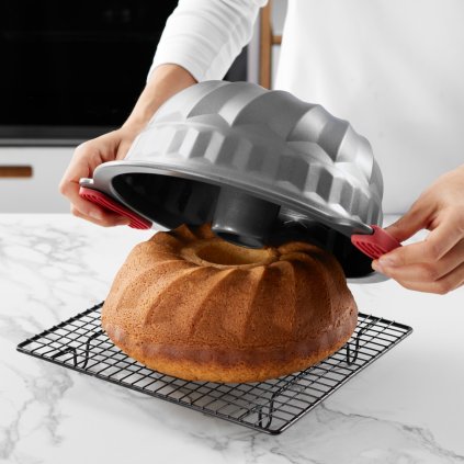 Bundtform 26 cm, grå, stål, Lékué