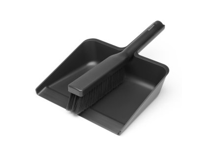 Sopskåpa och borstset DISKVÄNSSIDA 33 cm, mörk grå, plast, Brabantia