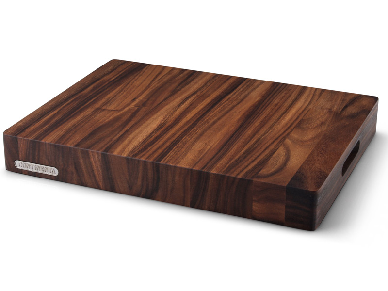 Skärbräda LOG 48 x 36 x 6 cm, brun, akaciaträ, Continenta