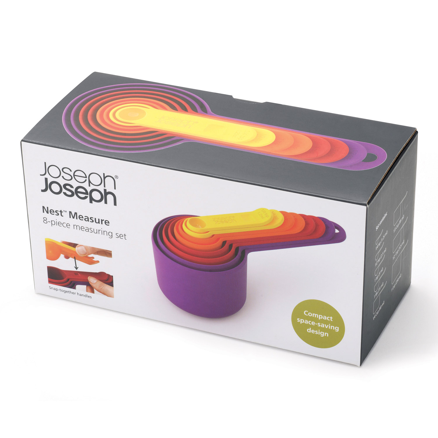 Måttkoppar NEST, set i 8 delar, flerfärgad, Joseph Joseph