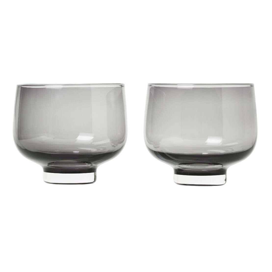 Vattenglas FLOW, set i 2 delar, 220 ml, rök, Blomus