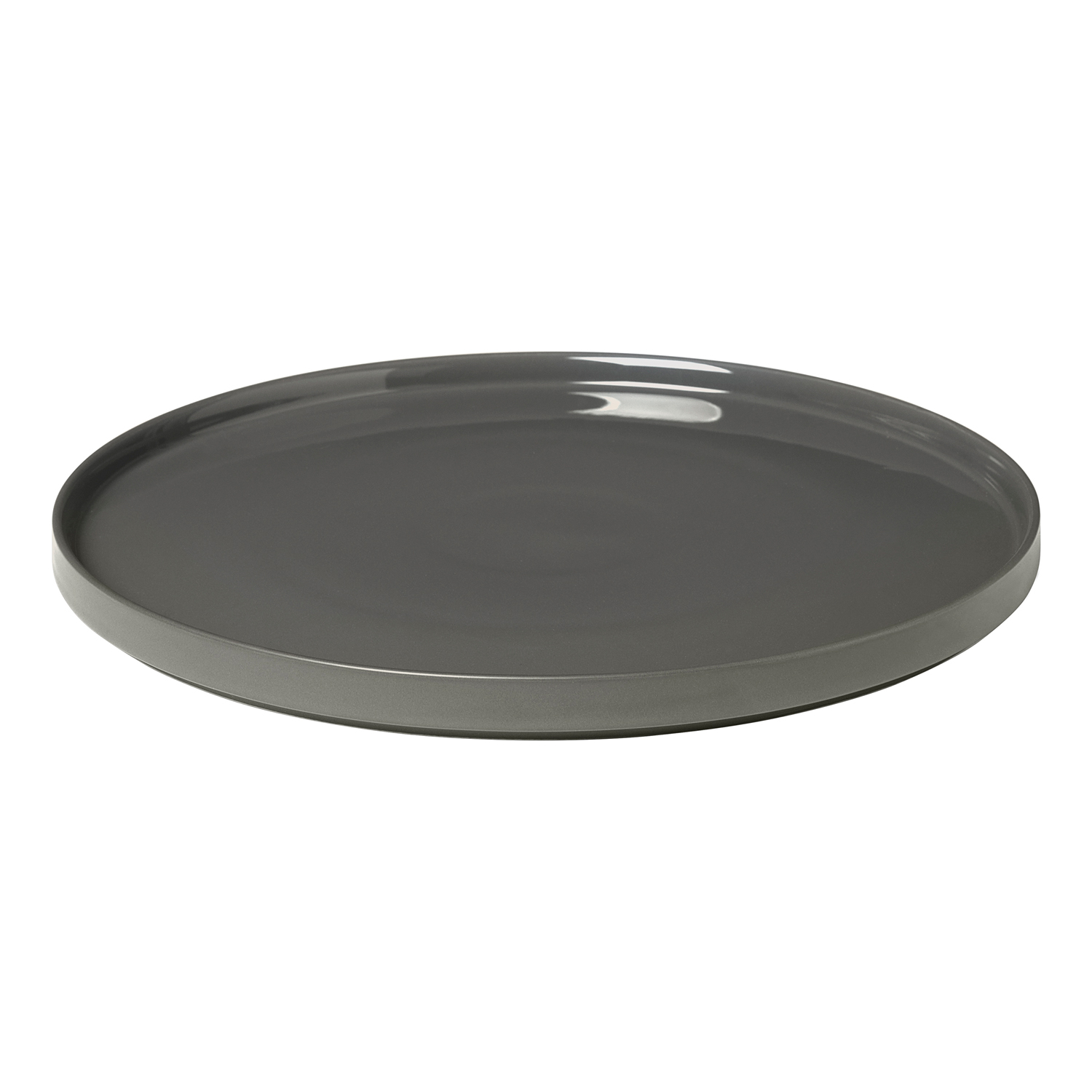 Serveringsfat PILAR 32 cm, mörkgrå, keramik, Blomus