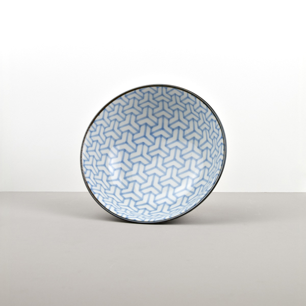Matskål HERRINGBONE INDIGO IKAT 19 cm, 750 ml, MIJ