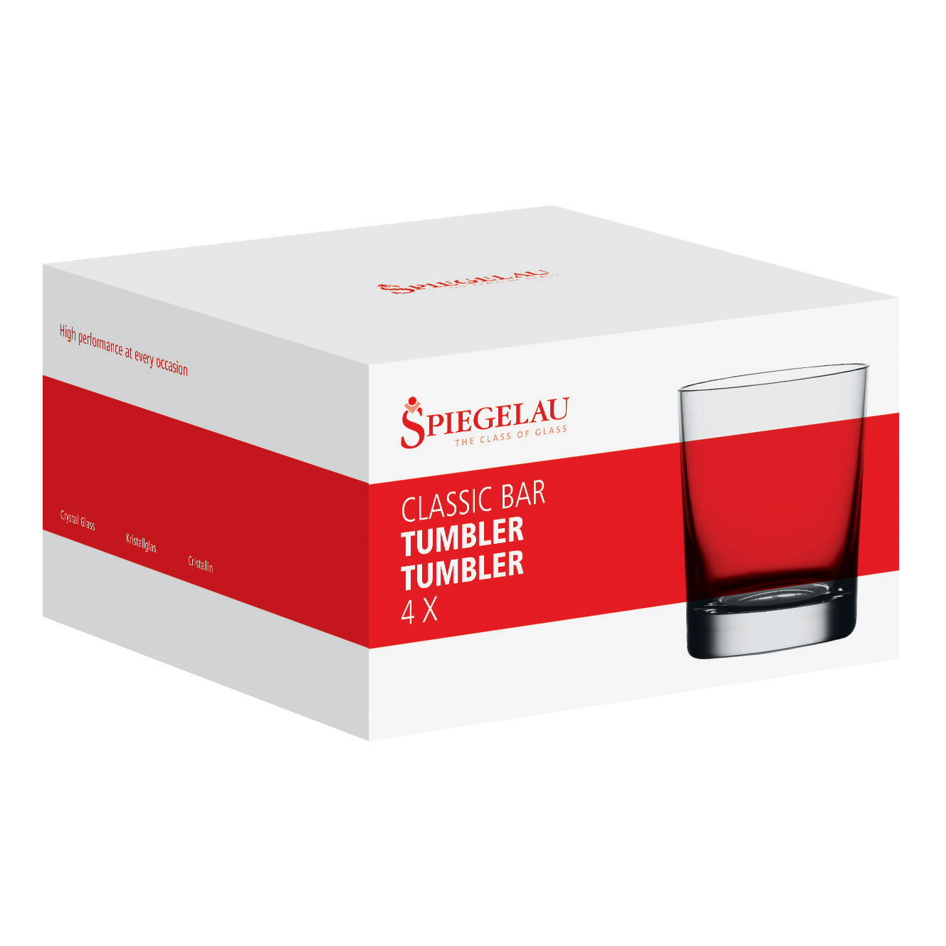 Vattenglas CLASSIC BAR 280 ml, set i 4 delar, Spiegelau