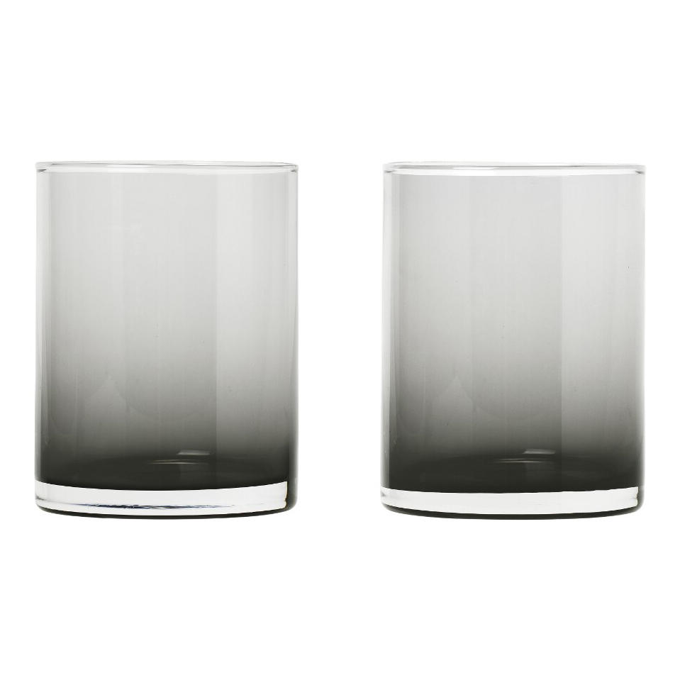 Vattenglas MERA set i 2 delar, 220 ml, rökigt glas Blomus
