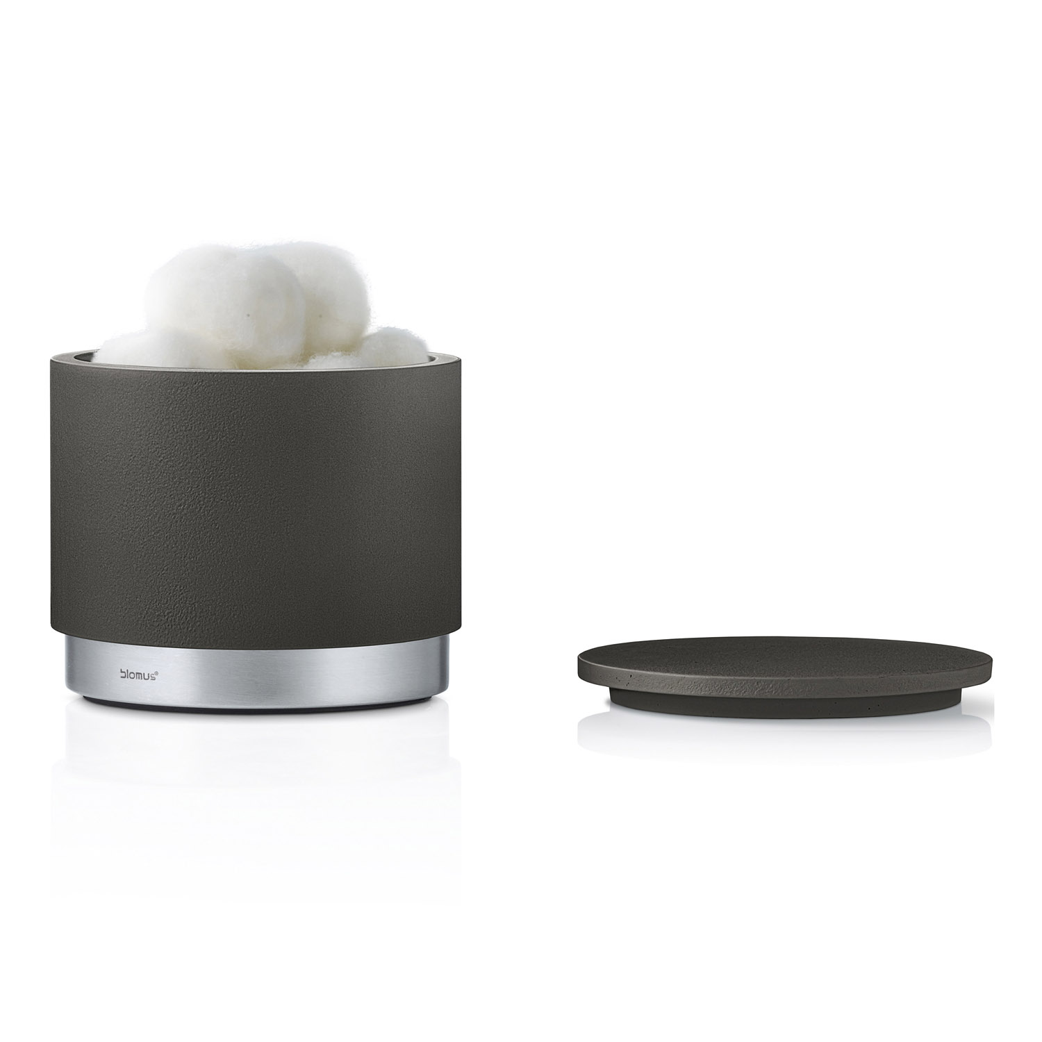 Badrumsförvaringslåda ARA 10 cm, med lock, antracit, Blomus