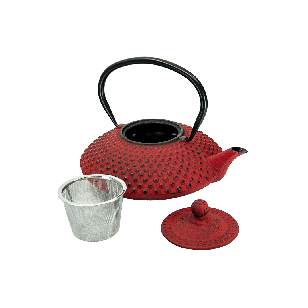 Tekanna XILIN 800 ml, röd, gjutjärn, Bredemeijer