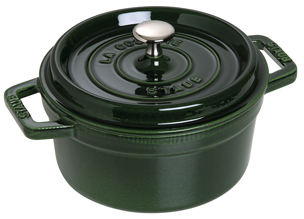 Gryta COCOTTE 26 cm, med ångkokare, basilika, gjutjärn, Staub