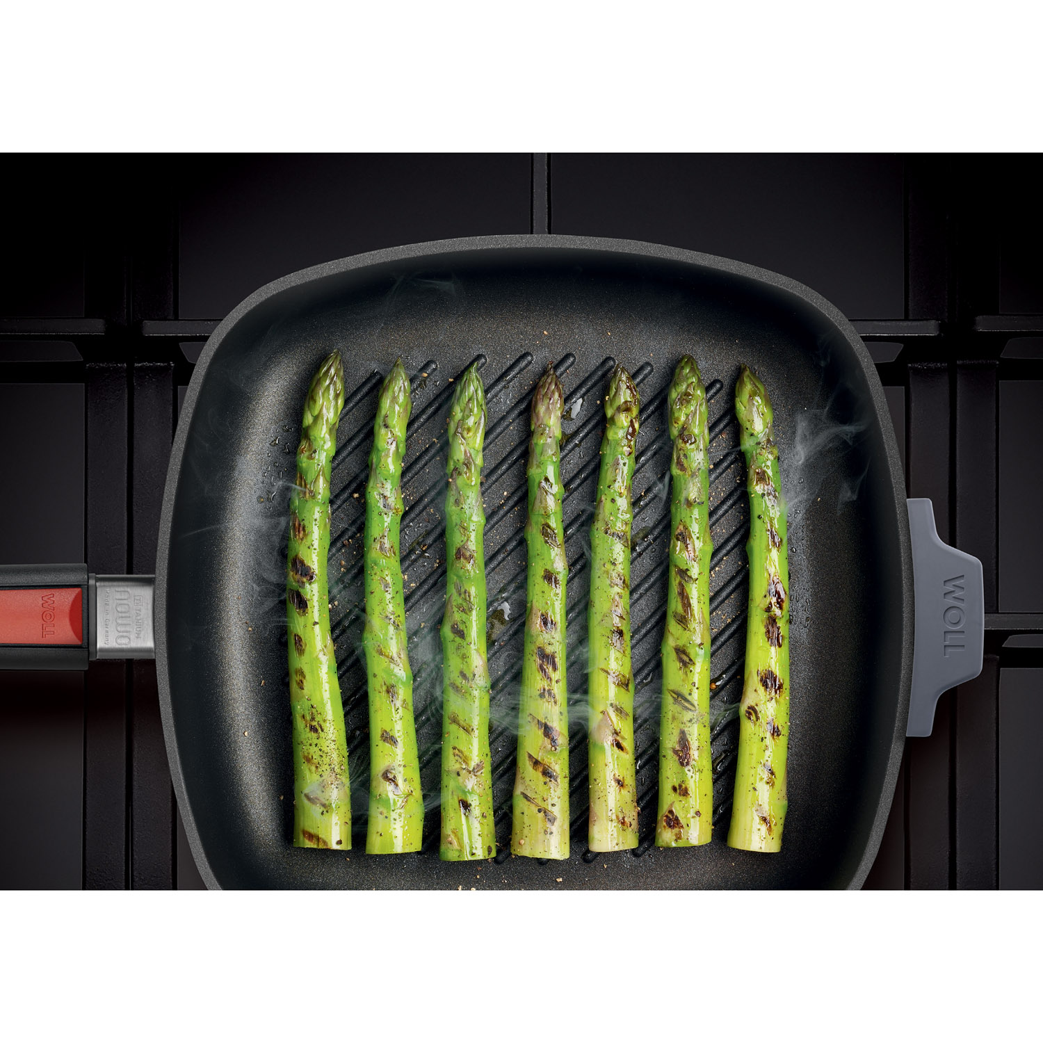Grillpanna TITANIUM NOWO 26 x 26 cm, avtagbart handtag, titan, WOLL