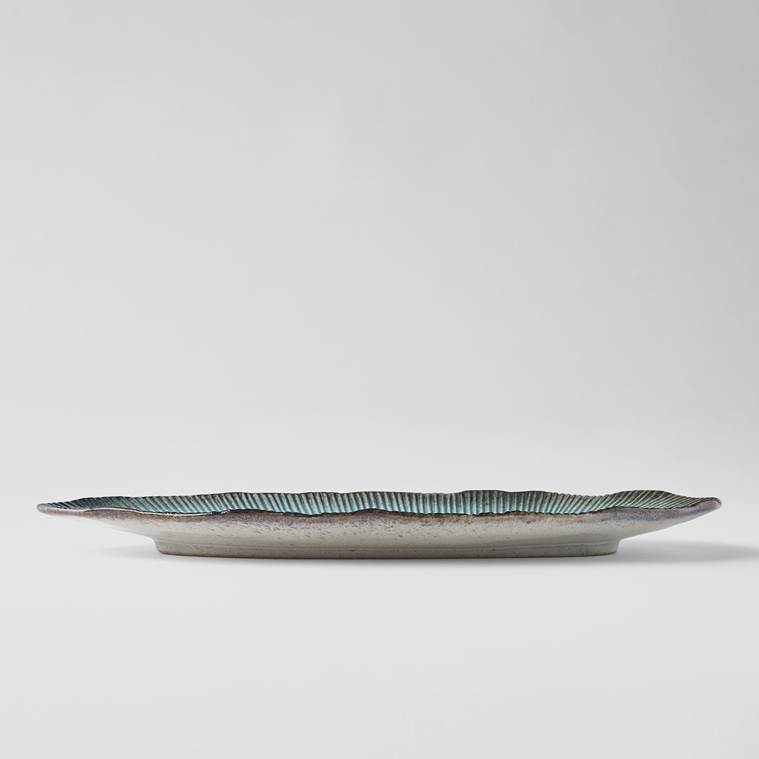 Oval tallrik Sky Blue Ridge, 32,5 x 13,5 cm, MIJ