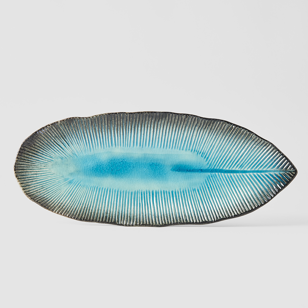 Oval tallrik Sky Blue Ridge, 32,5 x 13,5 cm, MIJ