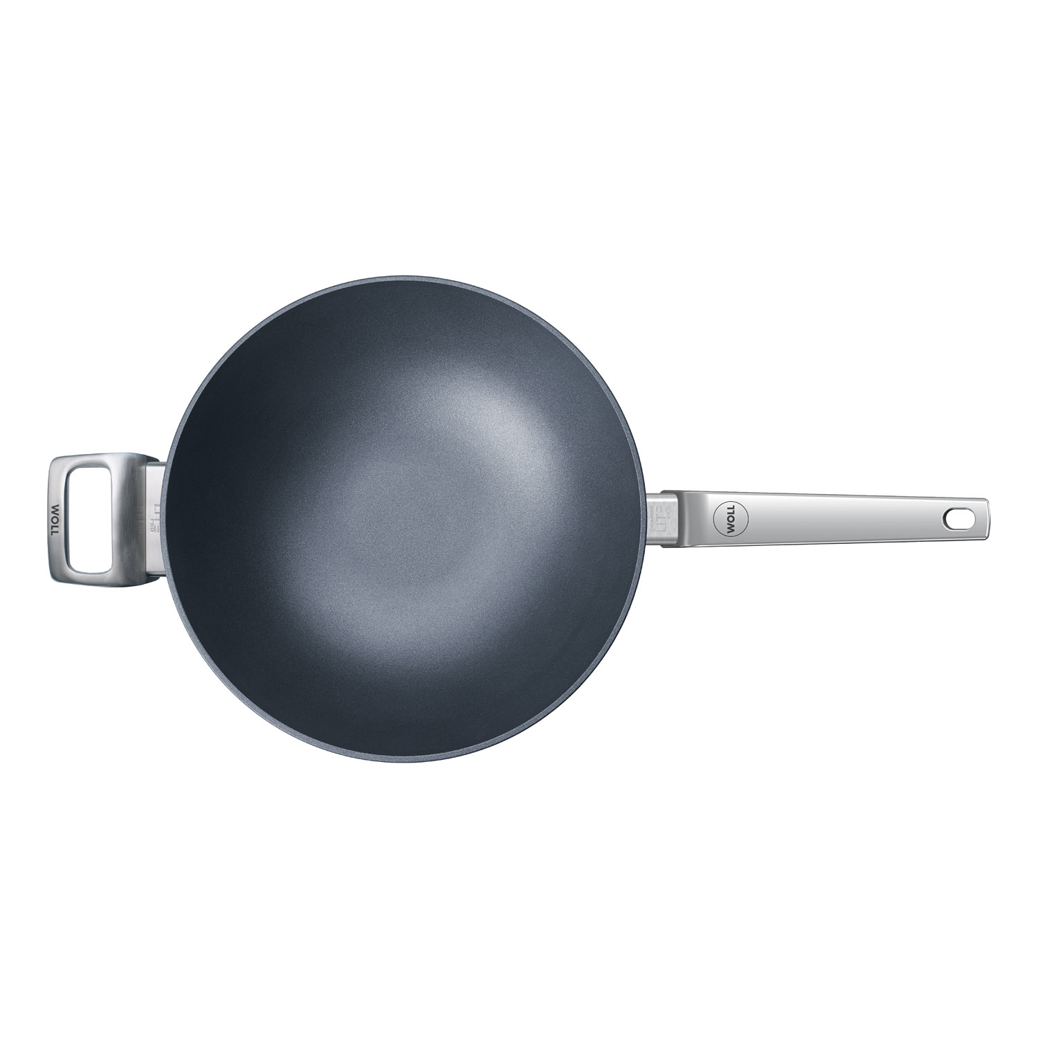 Wok DIAMOND LITE PRO 34 cm, för induktion, handtag i rostfritt stål, titan, WOLL