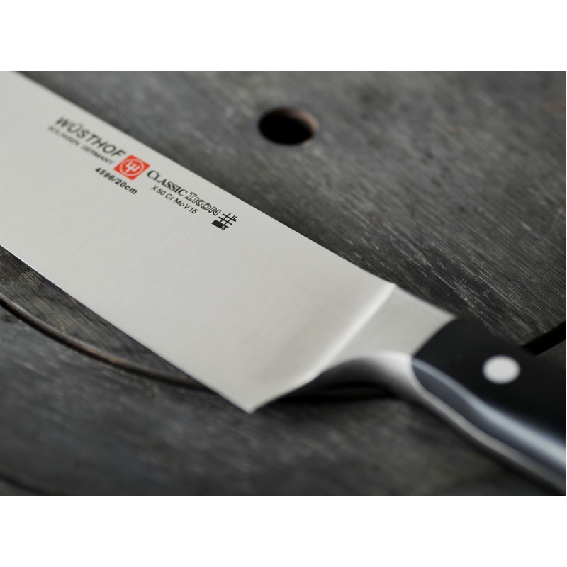 Knivblockset CLASSIC, 10 st, med knivslip och tranchergaffel, svart, Wüsthof