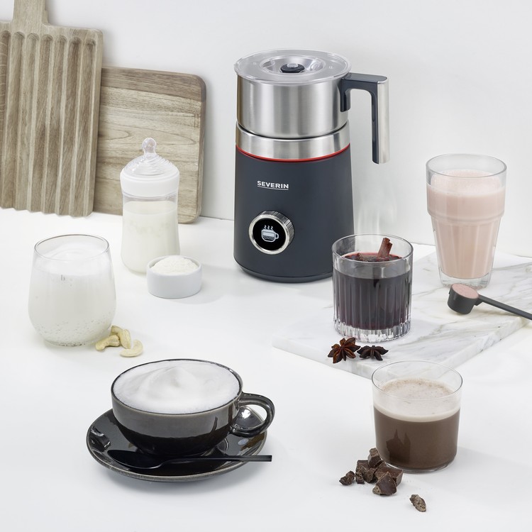 Mjölkskummare SM 3587 SPUMA 700 PLUS, svart / silver, Severin