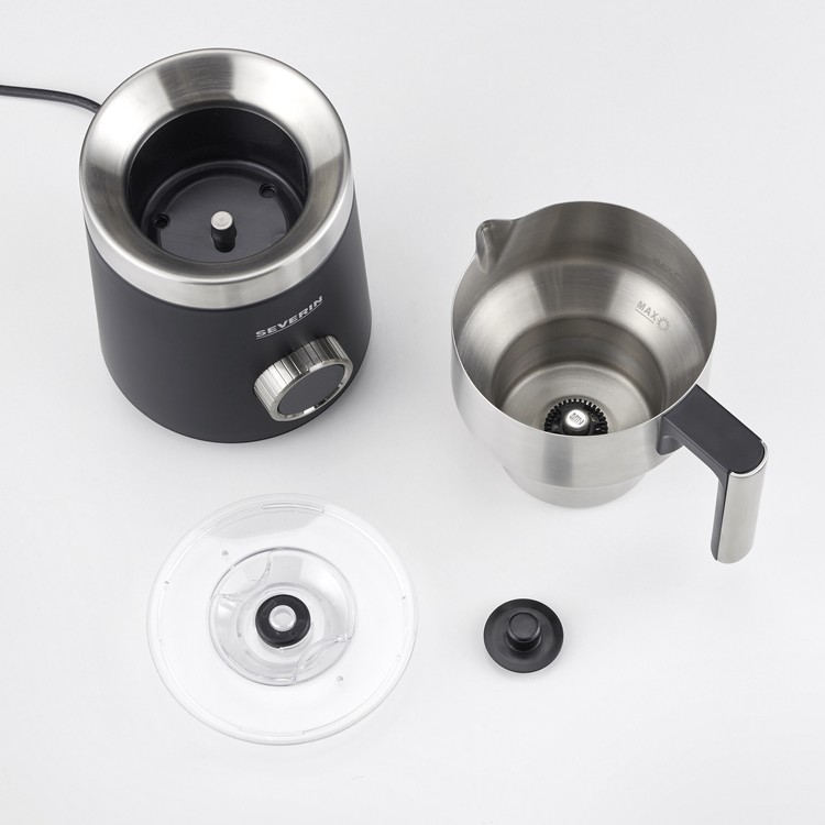 Mjölkskummare SM 3587 SPUMA 700 PLUS, svart / silver, Severin