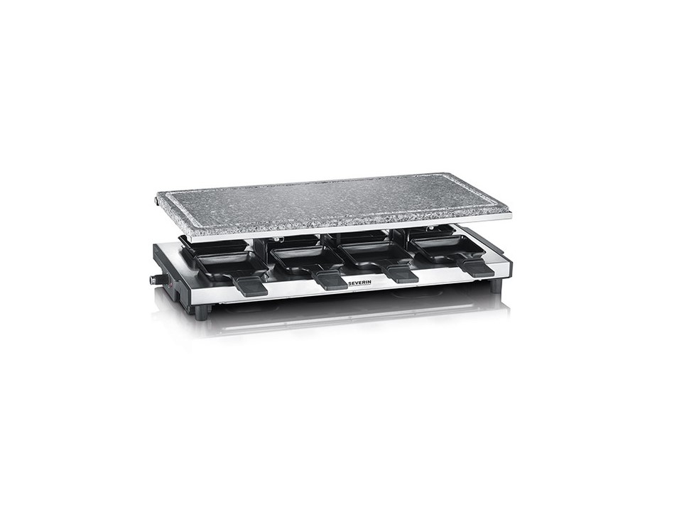 Raclettegrill RG 2374, 1500 W, 8 minipannor, rostfritt stål, Severin
