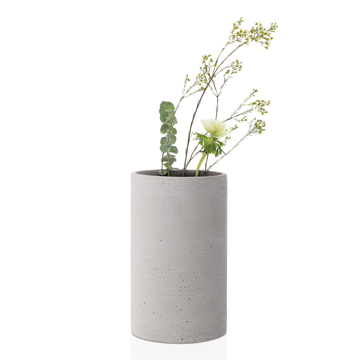Vas COLUNA S, 20 cm, ljusgrå, Polystone, Blomus