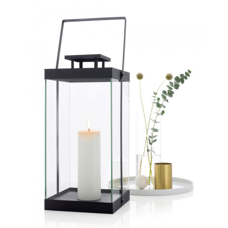 Lykta FINCA L 46 cm, svart, Blomus