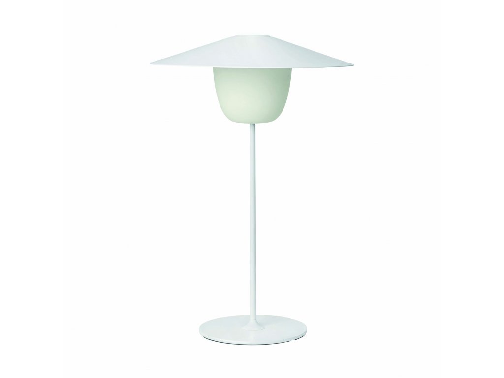 173756 2 stojaci lampa led prenosna stredni bila blomus