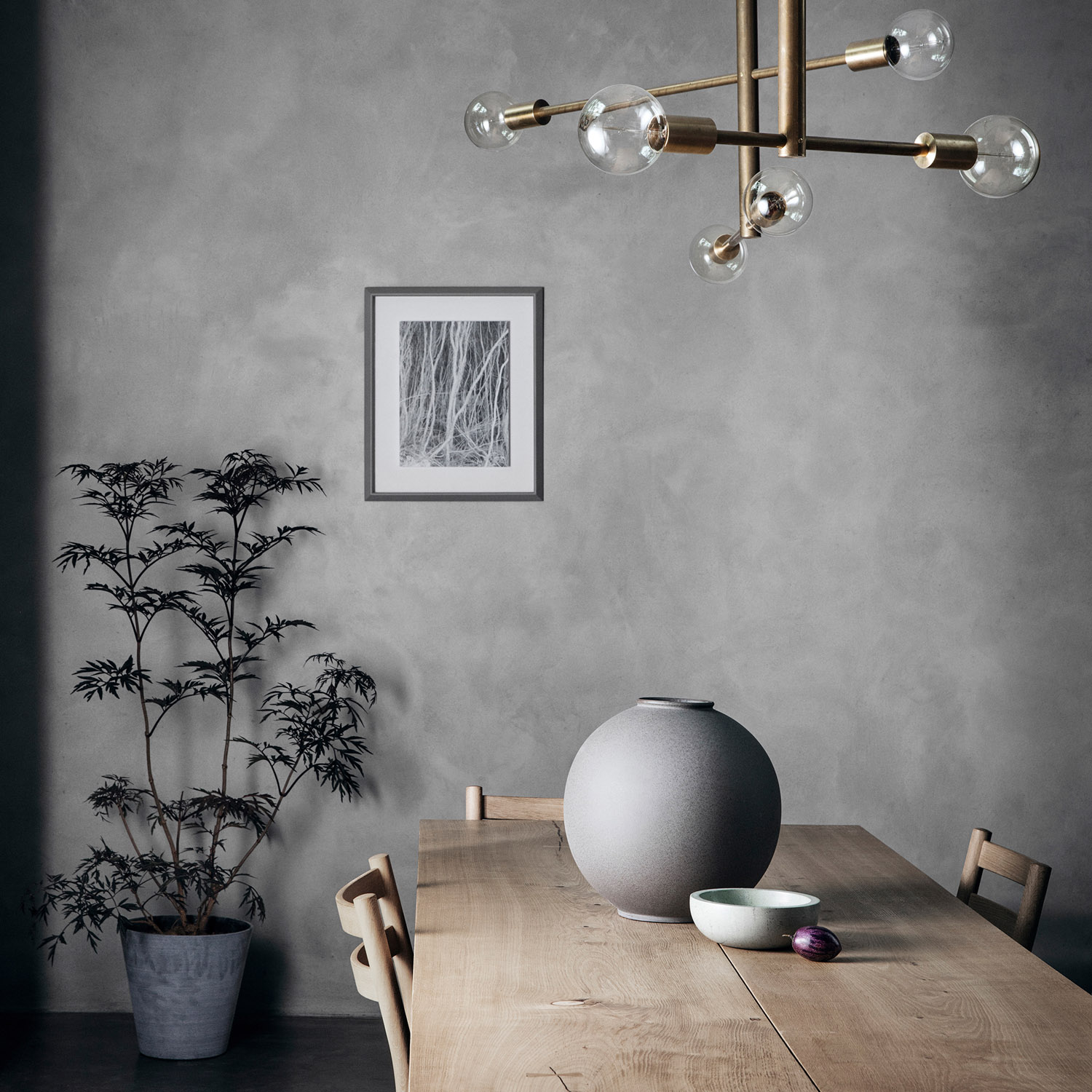Blomkruka COLUNA ⌀ 26 cm, mörkgrå, Blomus