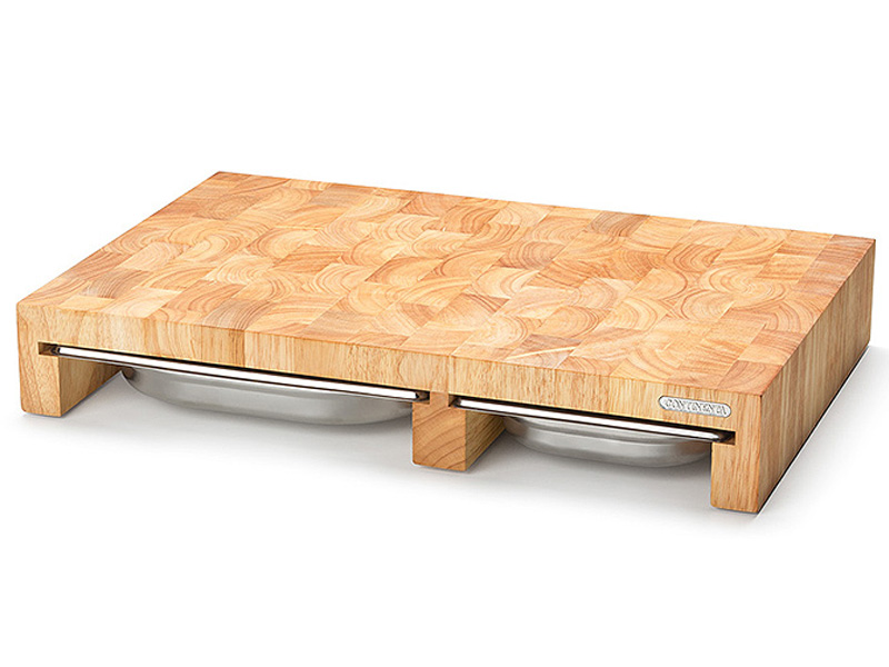 Skärbräda 50 x 32,5 cm, med lådor, brun, trä, Continenta