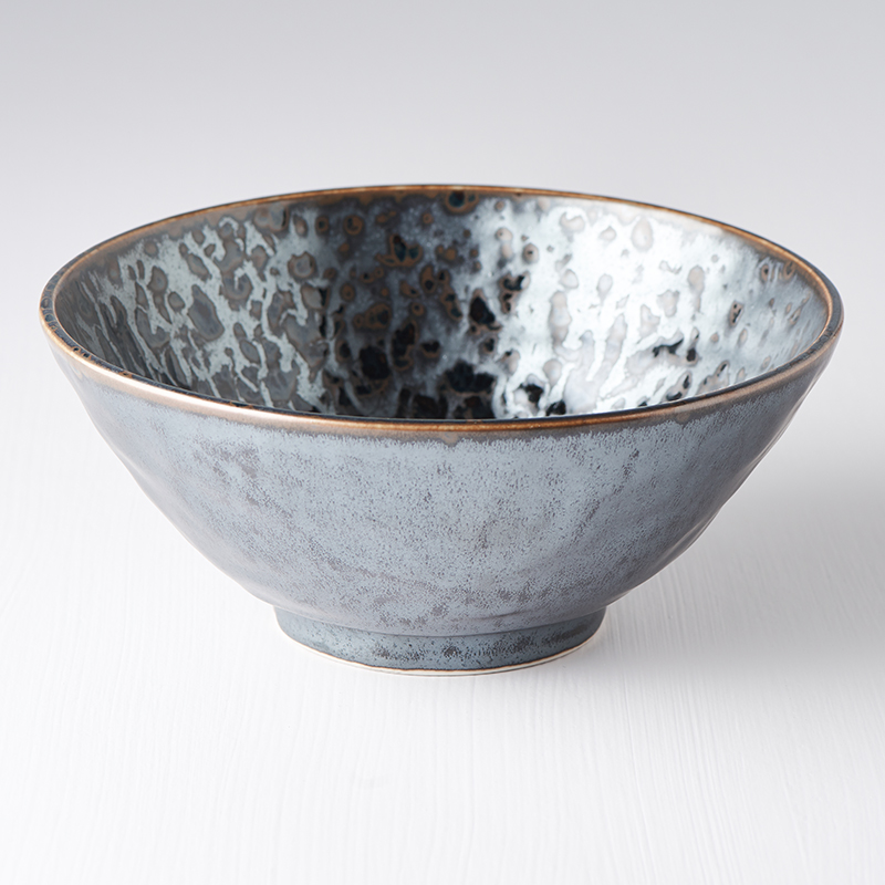 Liten skål BLACK PEARL 20 cm, 800 ml, svart, keramik, MIJ