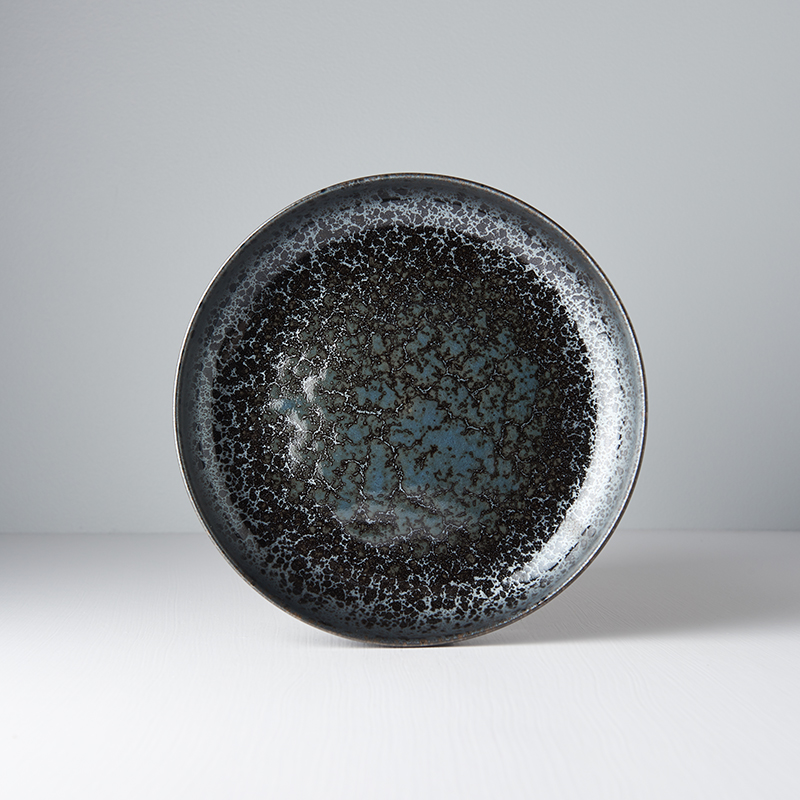 Desserttallrik BLACK PEARL 22 cm, hög kant, MIJ