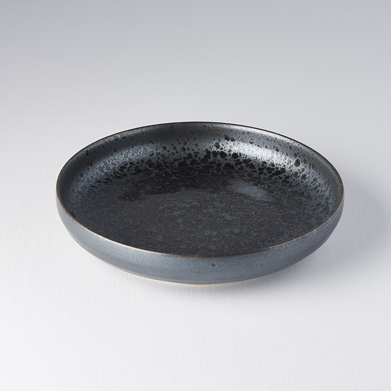 Desserttallrik BLACK PEARL 22 cm, hög kant, MIJ