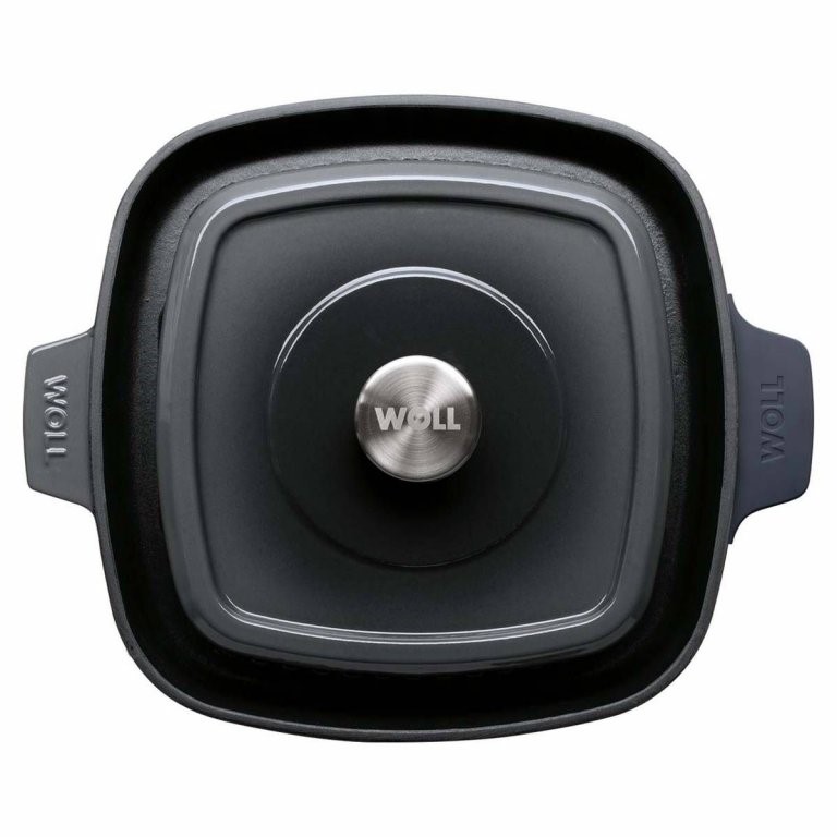 Grillpanna 24 cm, för induktion, med lock, grå, järn, WOLL
