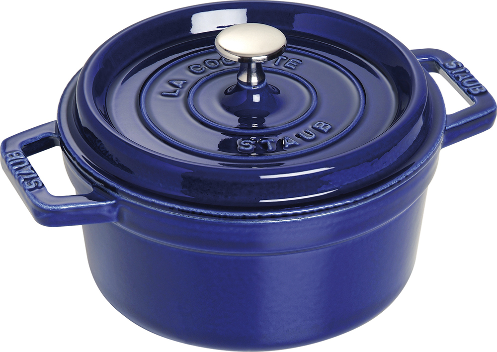 Gryta 30 cm, mörkblå, gjutjärn, Staub