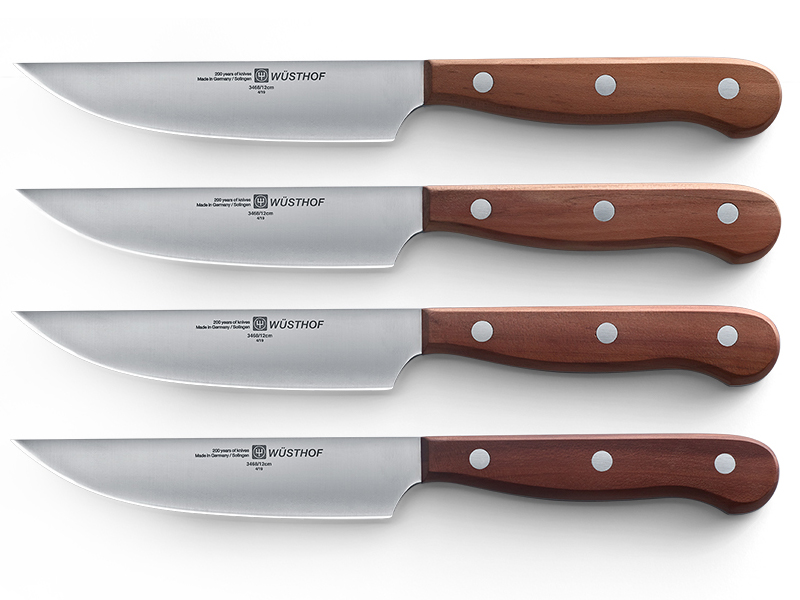 Köttkniv set, 4 st, handtag av plommonträ, Wüsthof