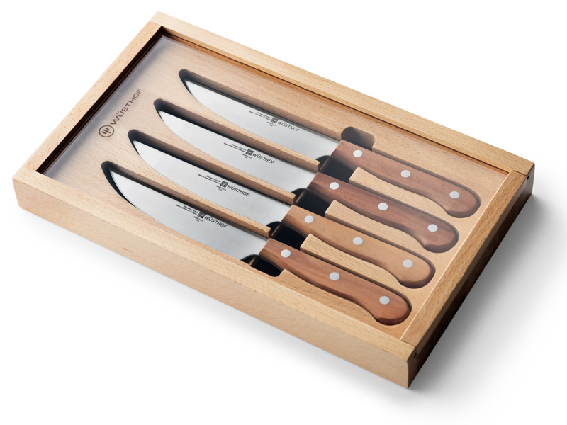 Köttkniv set, 4 st, handtag av plommonträ, Wüsthof