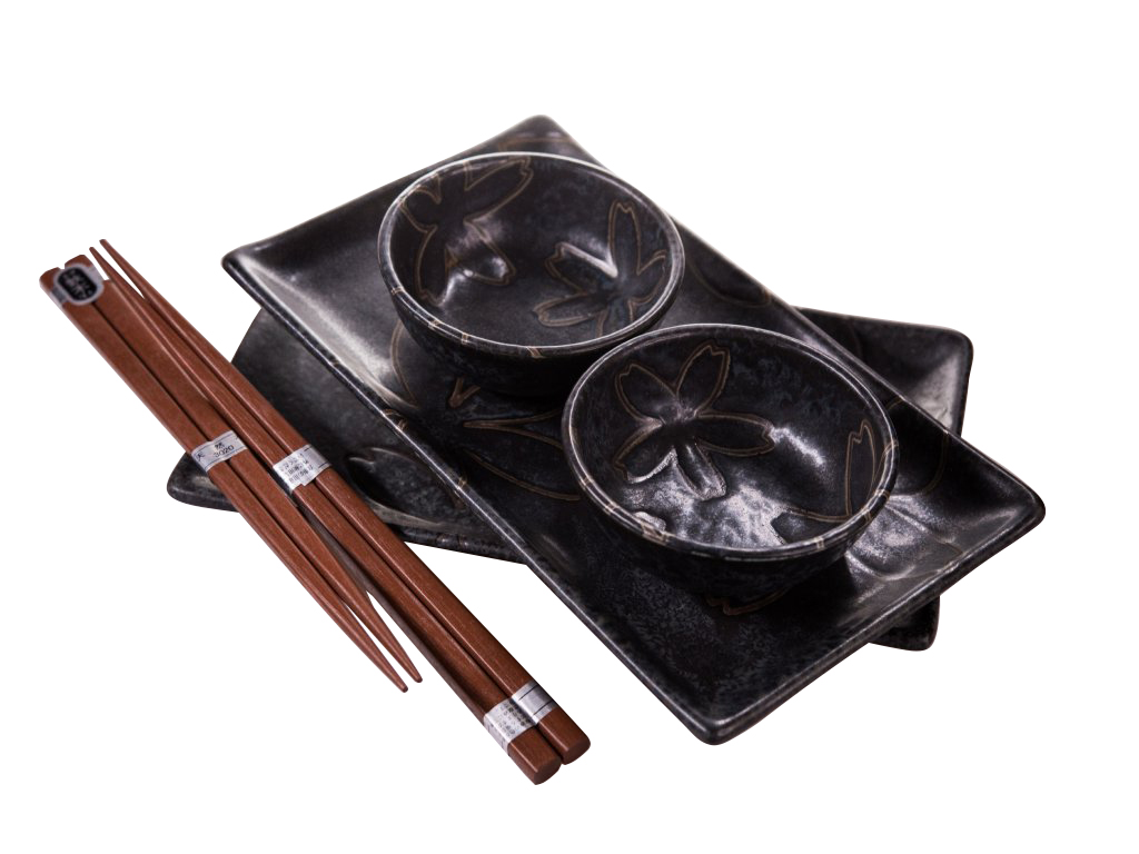 Sushiset, 6 st, blommotiv, MIJ